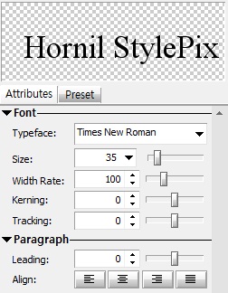 Text Tool Options